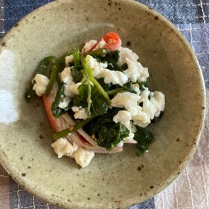 塩豆腐❗ほうれん草とカニカマの簡単白和え❗